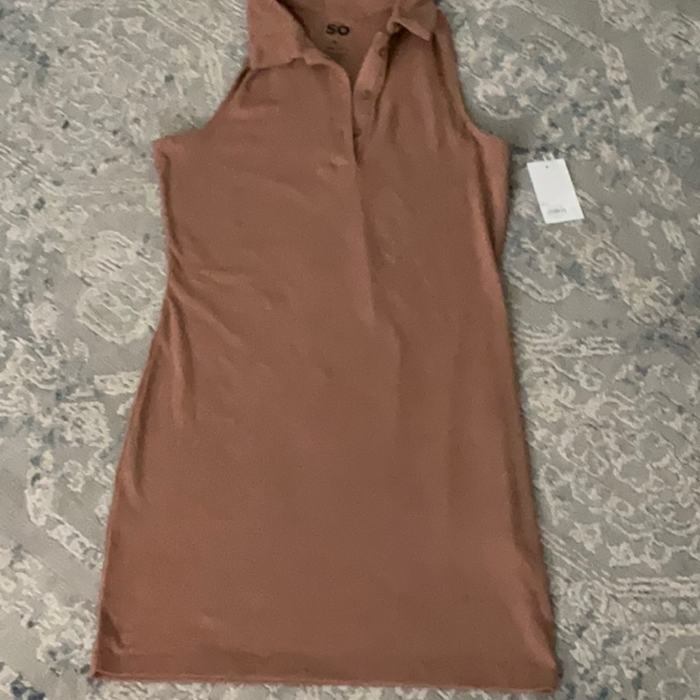 SO juniors women sleeveless polo bodycon mini dress size M